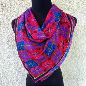 Albert Nipon Silk Woven Jacquard Scarf-Vintage